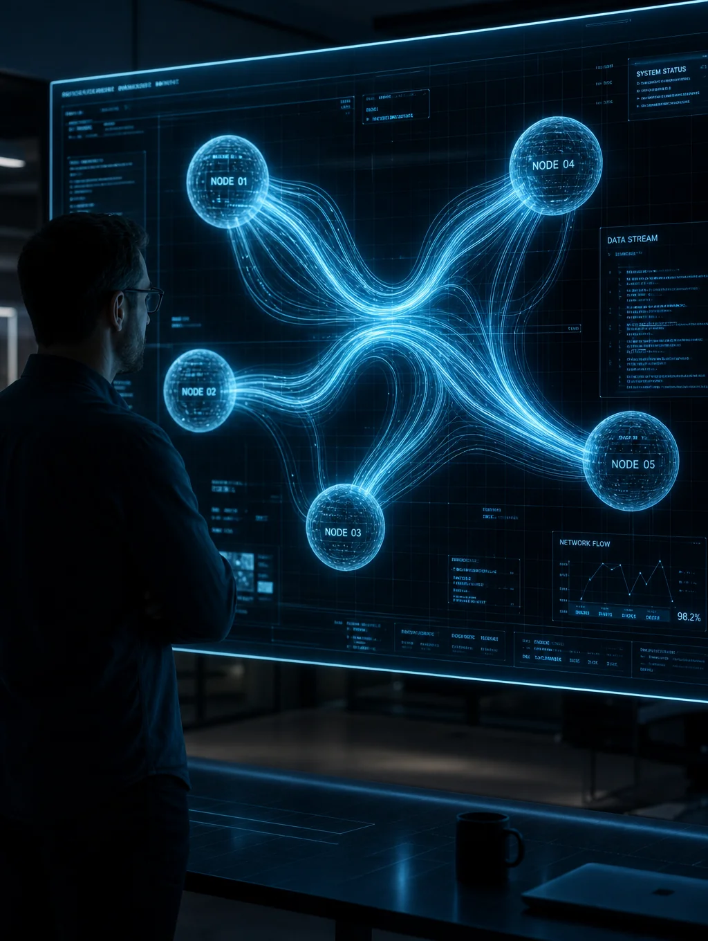Abstract representation of secure data nodes