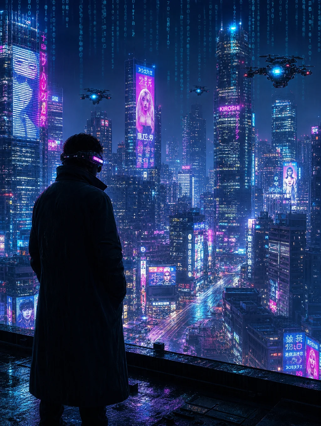 Futuristic digital architecture and connectivity